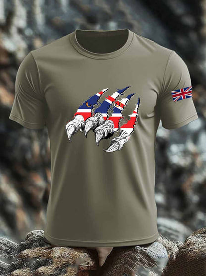 Men's British imitation cotton short-sleeved T-shirt