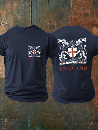 Men's  England imitation cotton short-sleeved T-shirt