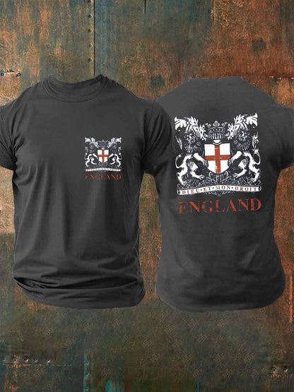 Men's  England imitation cotton short-sleeved T-shirt