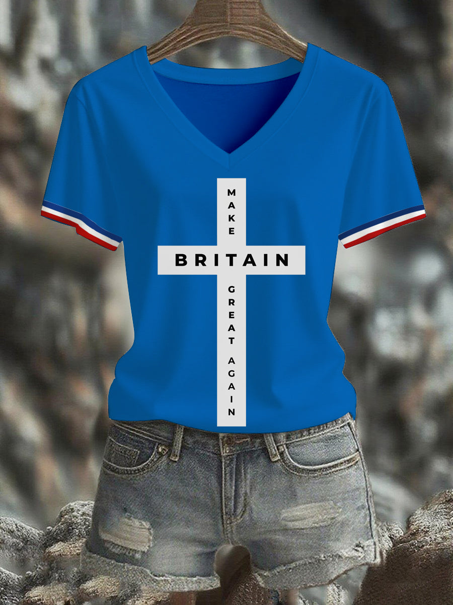 Women's Make Britain Great Again Cross Short-sleeved T-shirt