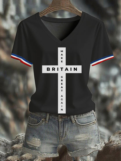 Women's Make Britain Great Again Cross Short-sleeved T-shirt