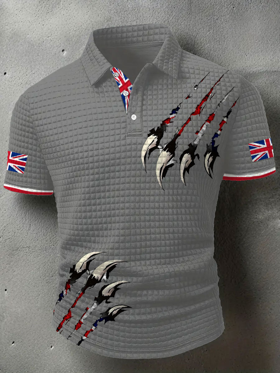 Men's UK Flag Printed Casual Tops