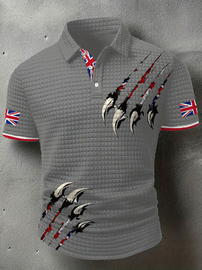 Men's UK Flag Printed Casual Tops