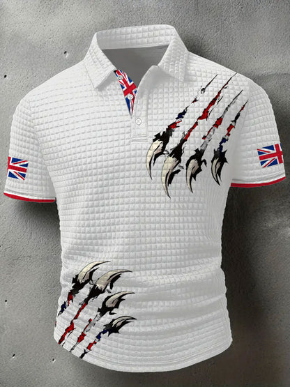 Men's UK Flag Printed Casual Tops