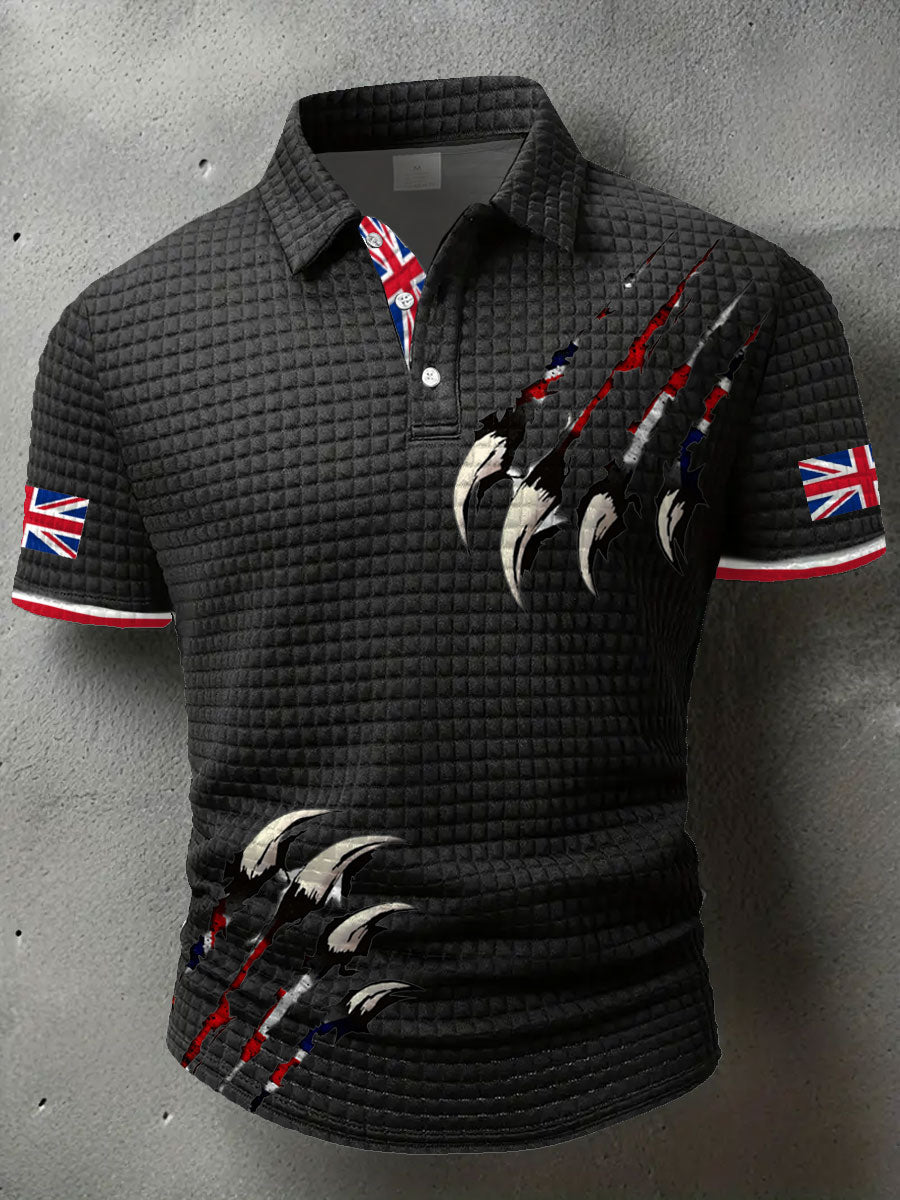 Men's UK Flag Printed Casual Tops