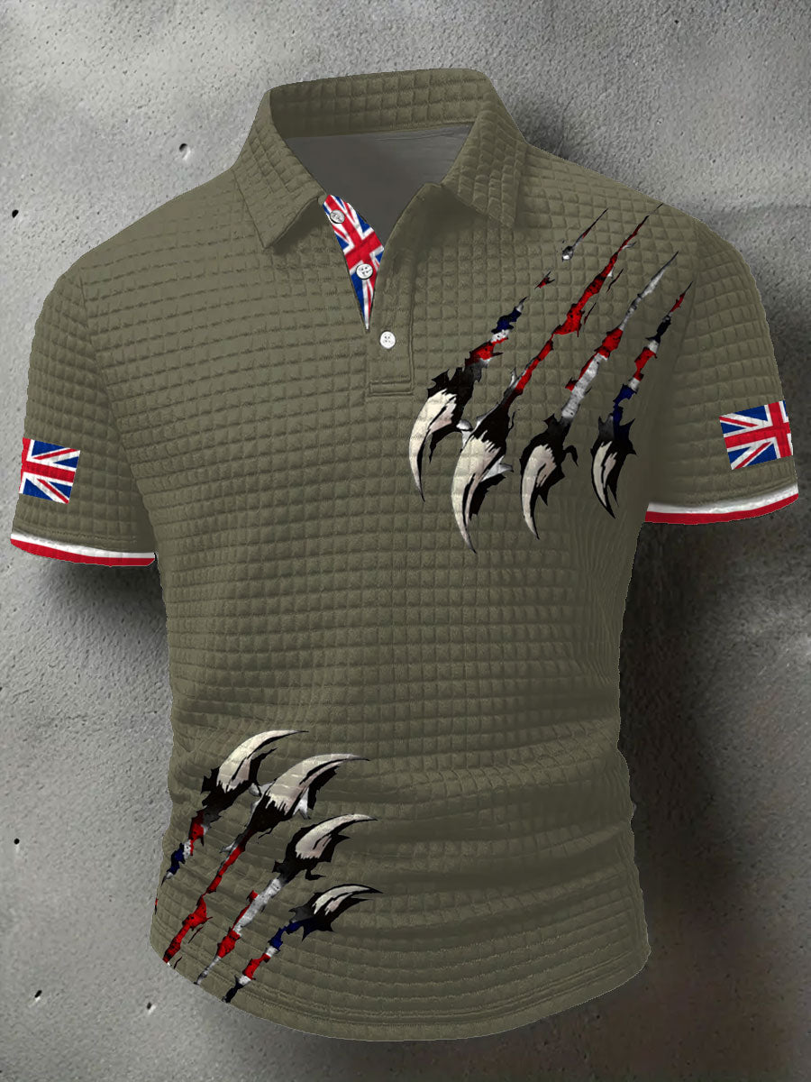 Men's UK Flag Printed Casual Tops