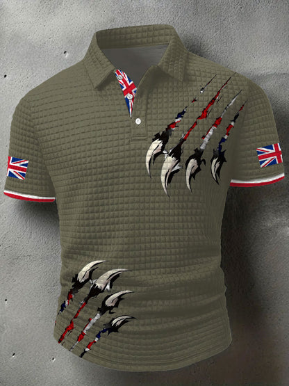 Men's UK Flag Printed Casual Tops
