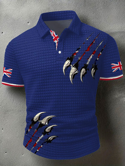 Men's UK Flag Printed Casual Tops