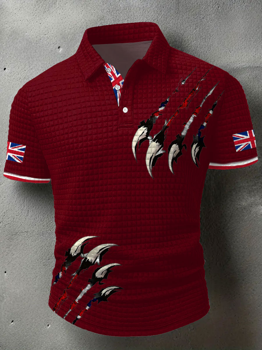 Men's UK Flag Printed Casual Tops