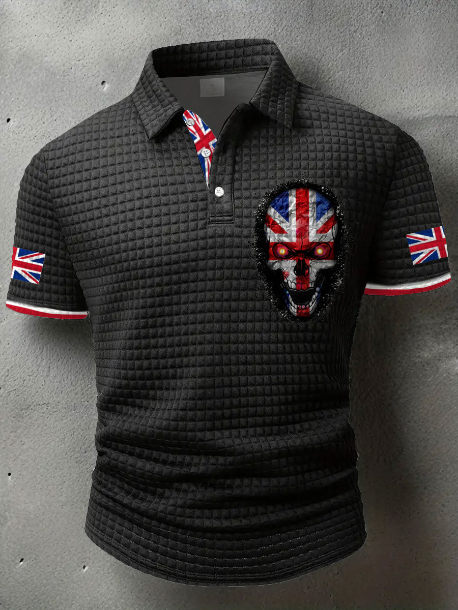 Men's UK Flag Printed Casual Tops