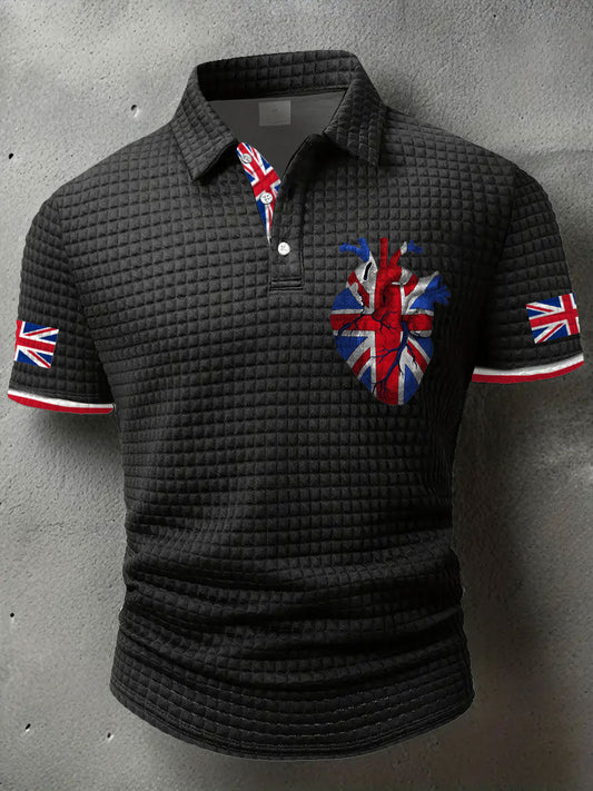 Men's UK Flag Printed Casual Tops