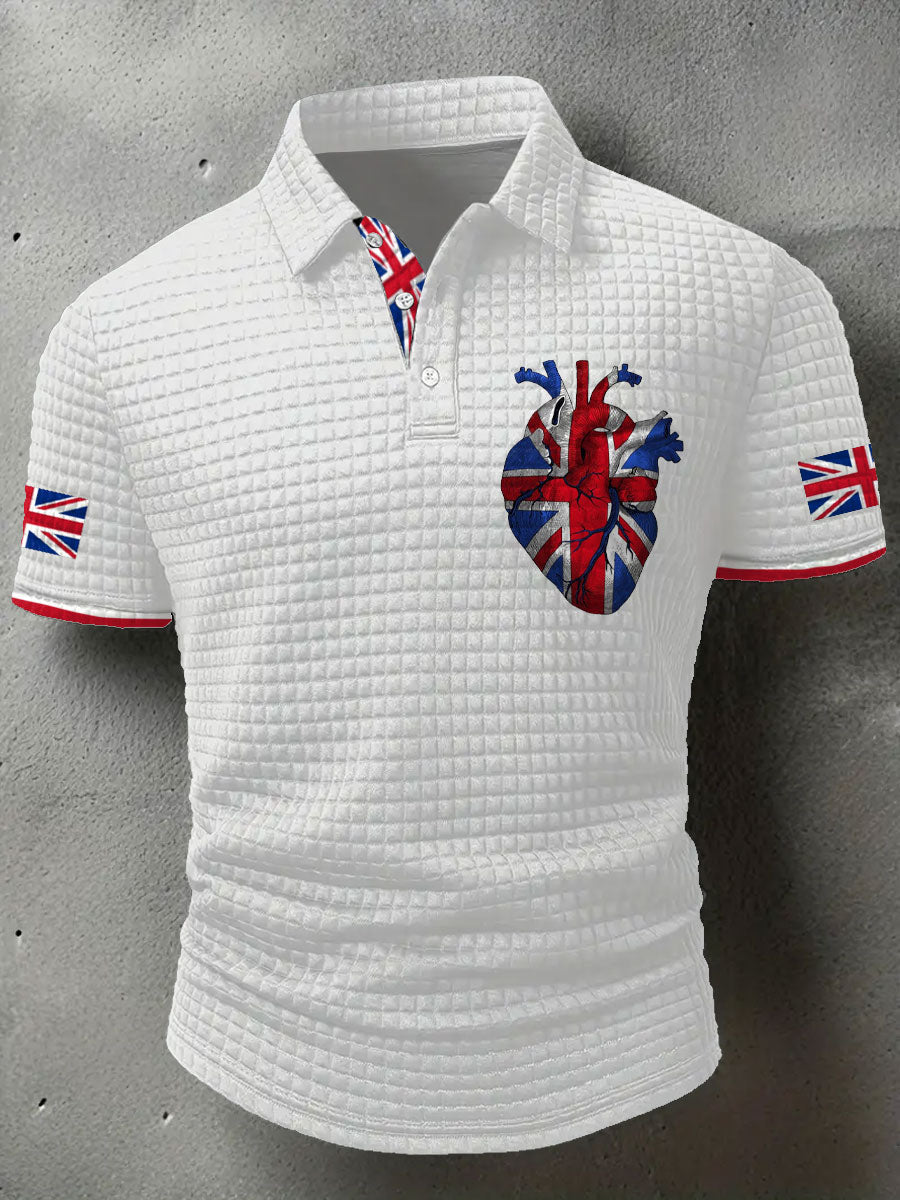 Men's UK Flag Printed Casual Tops