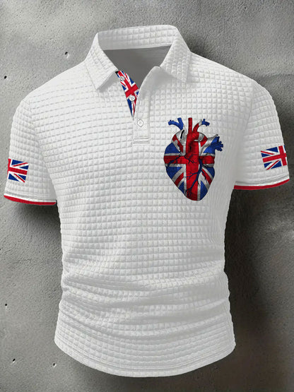 Men's UK Flag Printed Casual Tops