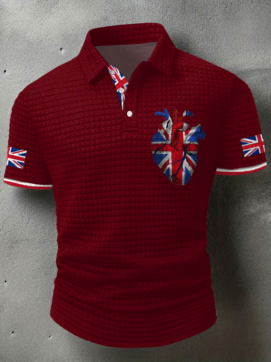 Men's UK Flag Printed Casual Tops