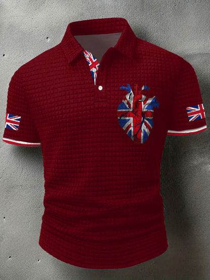 Men's UK Flag Printed Casual Tops