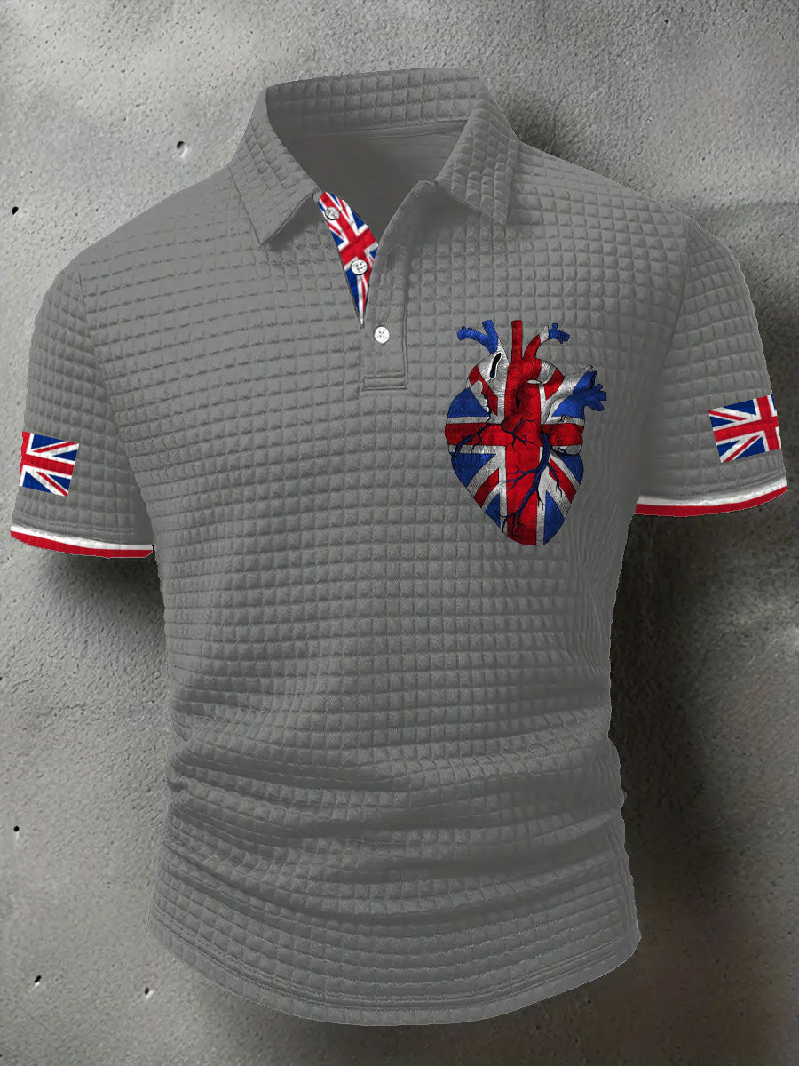 Men's UK Flag Printed Casual Tops