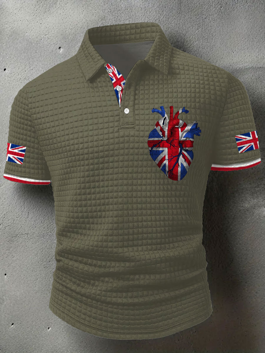 Men's UK Flag Printed Casual Tops