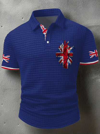 Men's UK Flag Printed Casual Tops