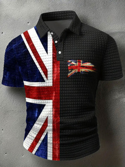 Men's UK Flag Printed Casual Tops