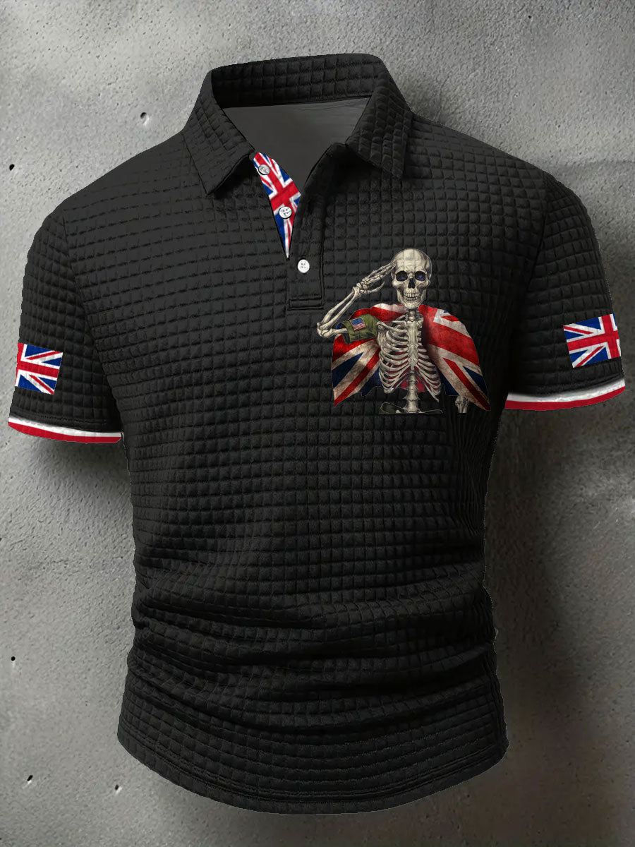 Men's UK Flag Printed Casual Tops