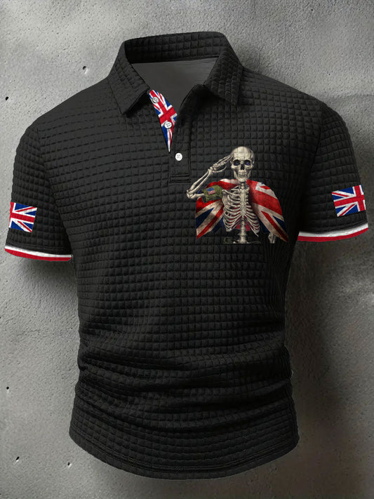Men's UK Flag Printed Casual Tops