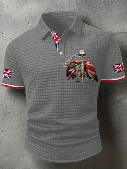 Men's UK Flag Printed Casual Tops