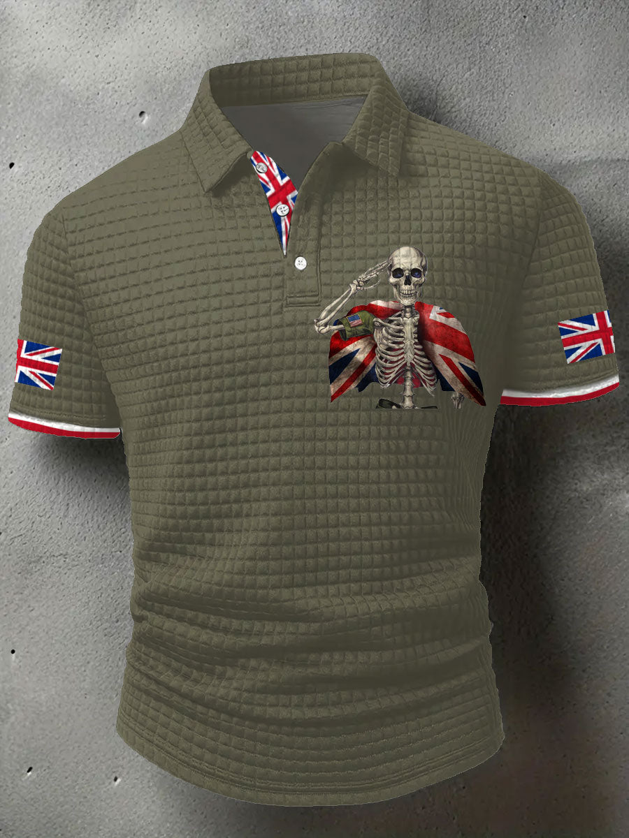 Men's UK Flag Printed Casual Tops