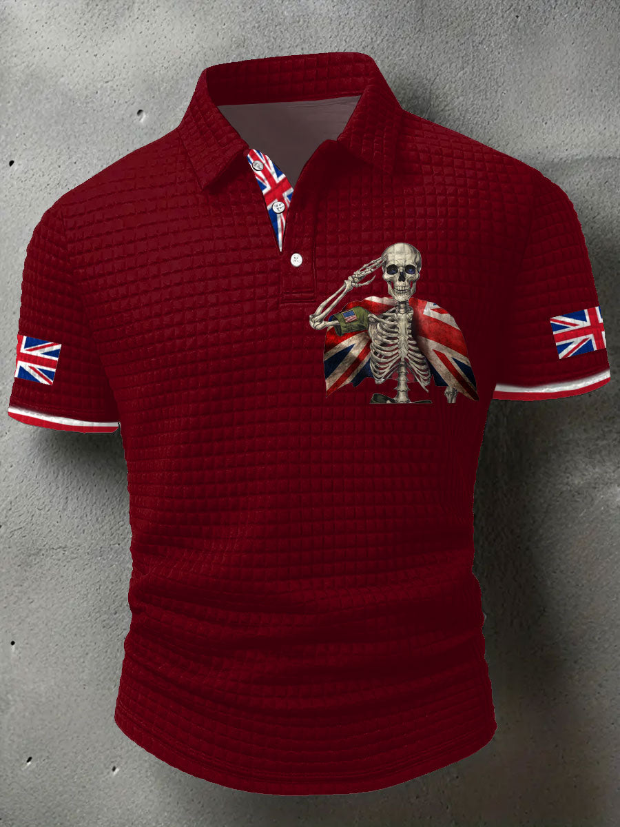 Men's UK Flag Printed Casual Tops