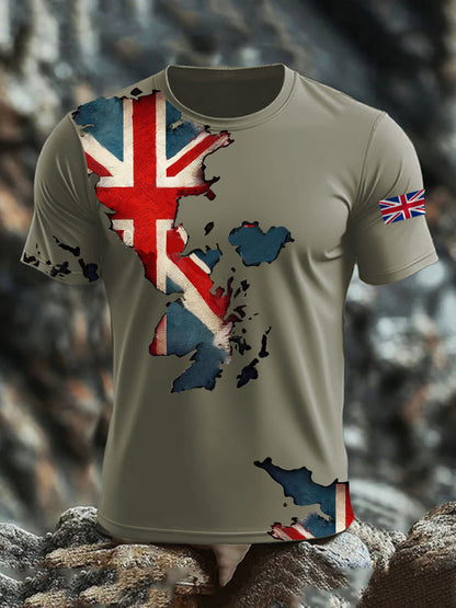 Men's British short sleeves t-shirt