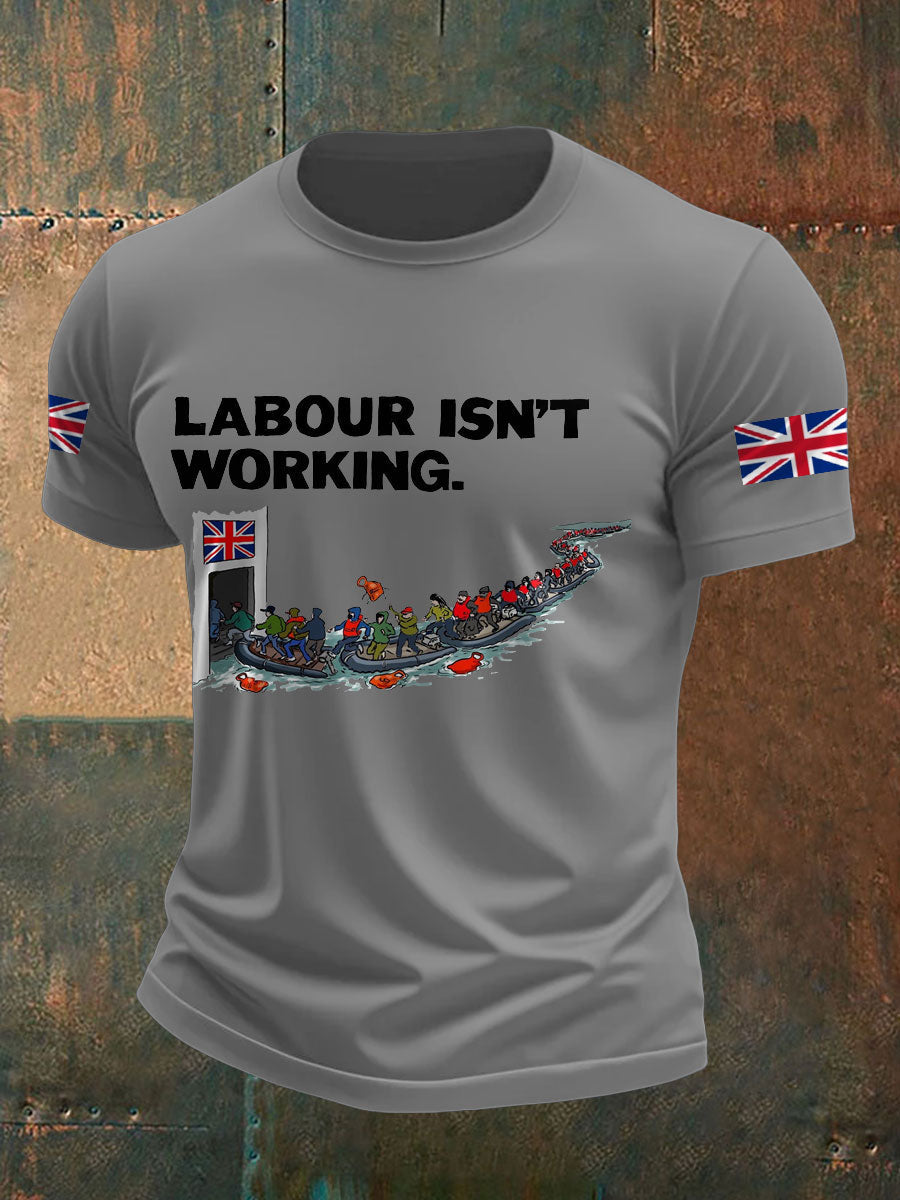 Men's UK Flag Immigration Printed T-shirt