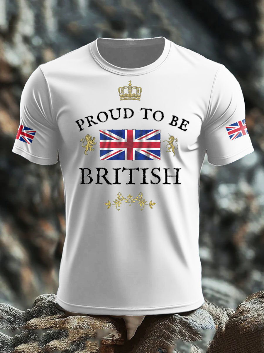 Men's UK Flag Proud Printed T-shirt