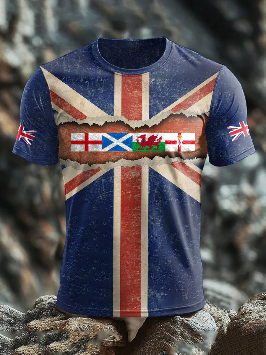 Men's UK Flag Proud Printed T-shirt