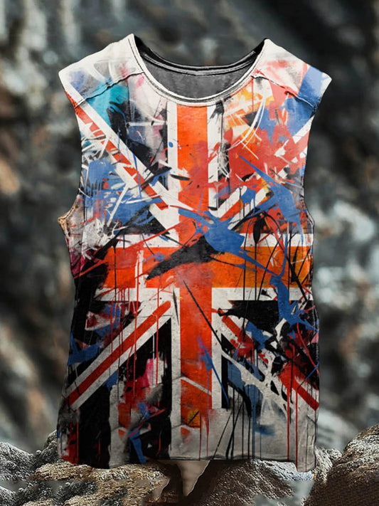 Men's UK Flag Art Racket Vest
