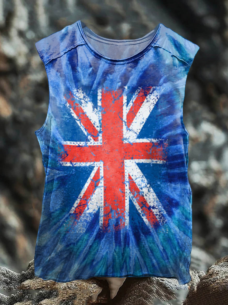 Men's UK Flag Art Racket Vest
