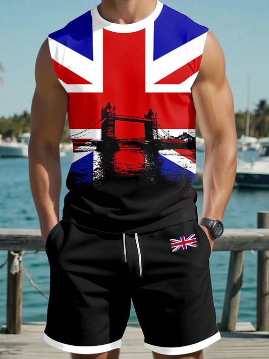 Men's UK Flag Art vest set