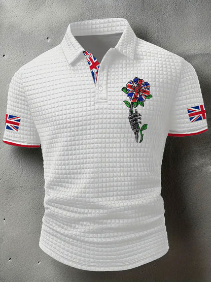 Men's UK Flag Art Printed Casual Tops