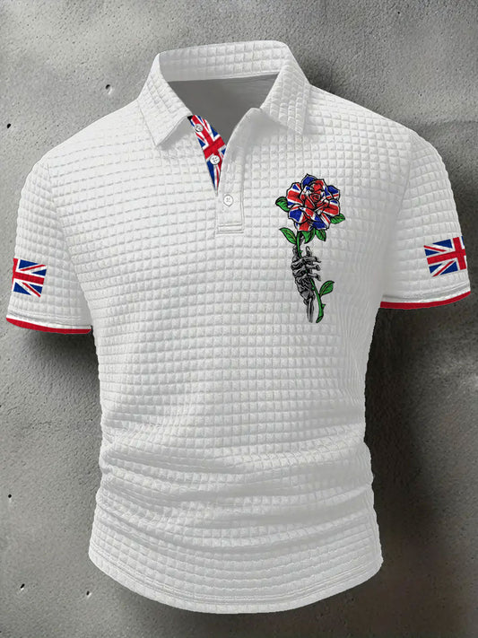 Men's UK Flag Art Printed Casual Tops