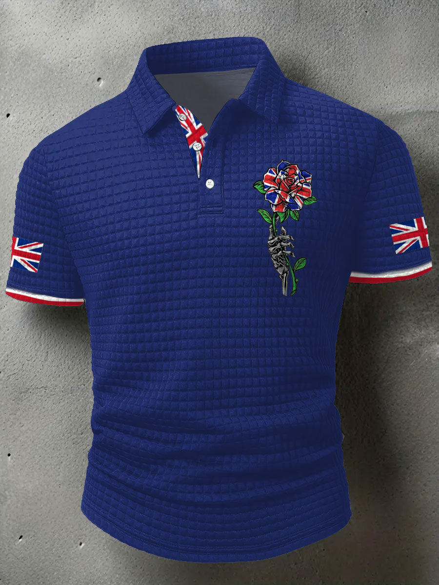 Men's UK Flag Art Printed Casual Tops