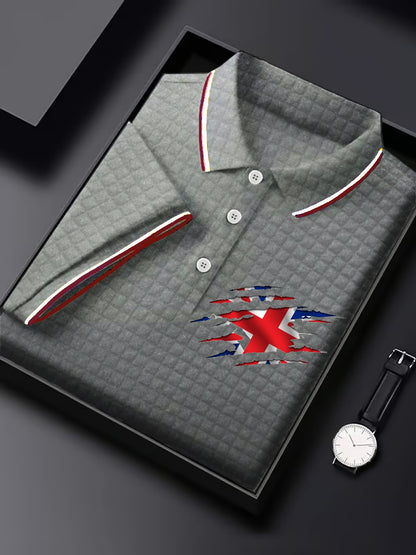 Men's UK Flag Art Printed Casual Tops