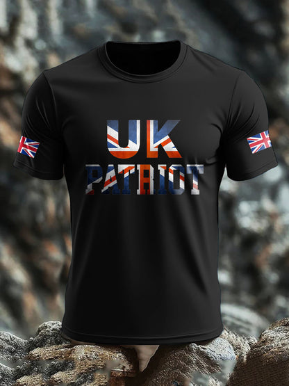 Men's UK Flag Patriotism Printed T-shirt