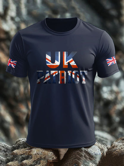 Men's UK Flag Patriotism Printed T-shirt