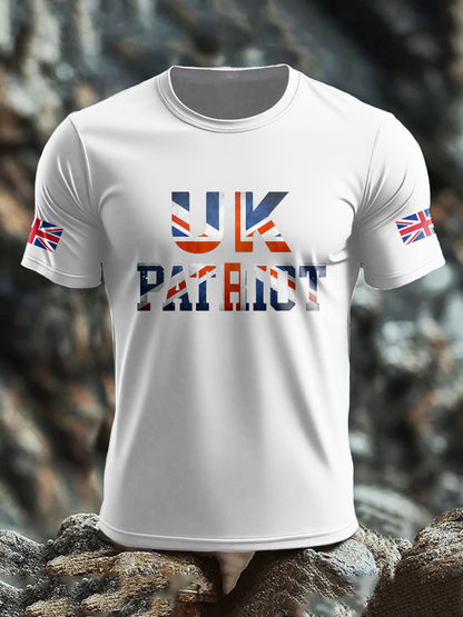 Men's UK Flag Patriotism Printed T-shirt