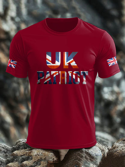 Men's UK Flag Patriotism Printed T-shirt