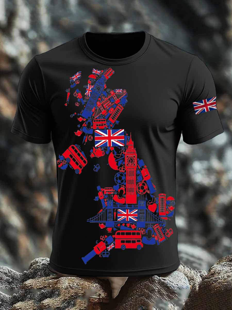 Men's British short sleeves t-shirt