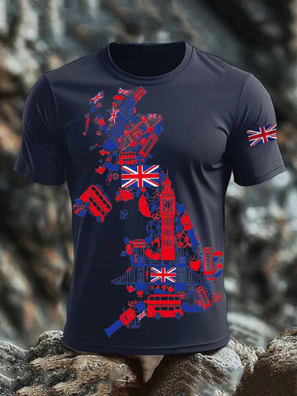 Men's British short sleeves t-shirt