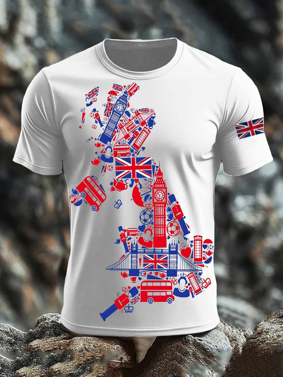 Men's British short sleeves t-shirt