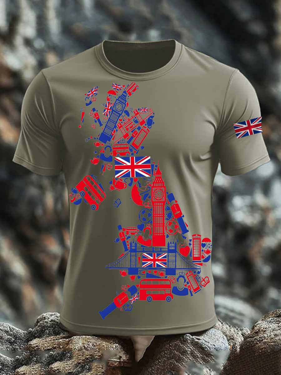 Men's British short sleeves t-shirt