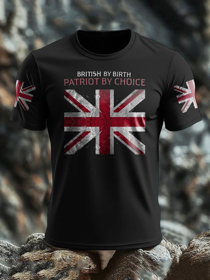 Men's UK Flag Patriotism Printed T-shirt