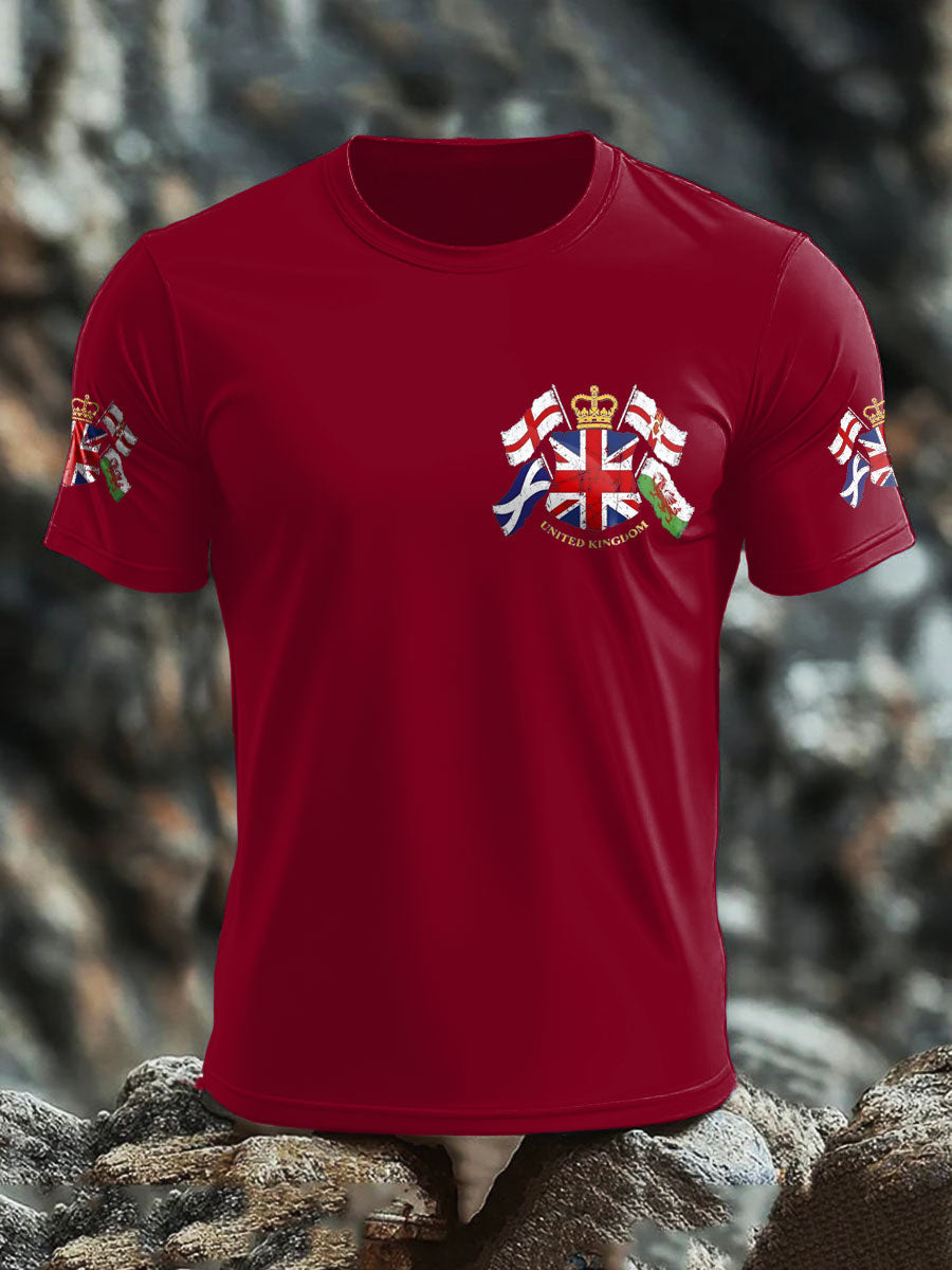 Men's UK Flag United We Stand Printed T-shirt