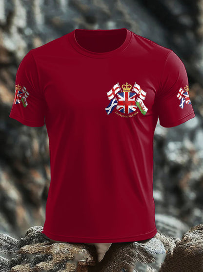 Men's UK Flag United We Stand Printed T-shirt